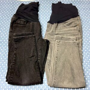 TWO pairs Maternity Full-Panel OG Straight Jeans